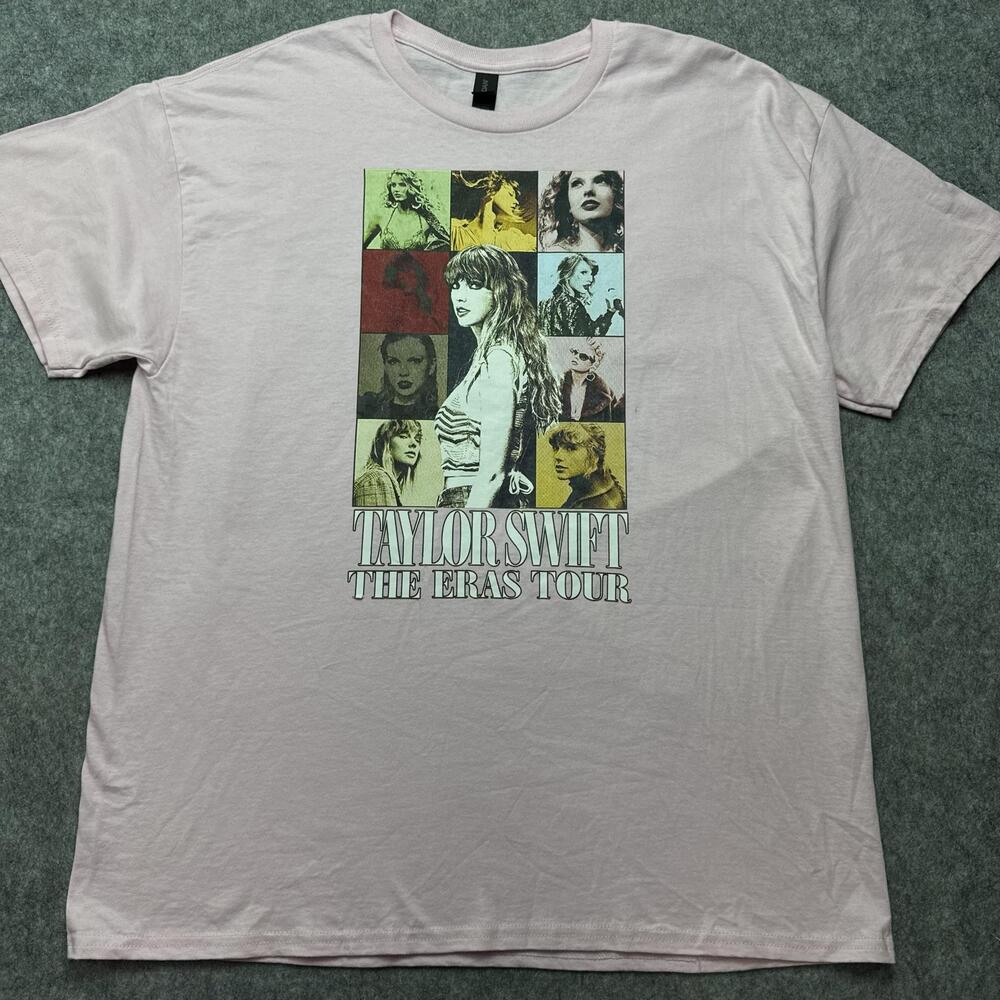 Taylor Swift Eras Tour Shirt Mens XL Pink Gildan Graphic Concert Tee Music